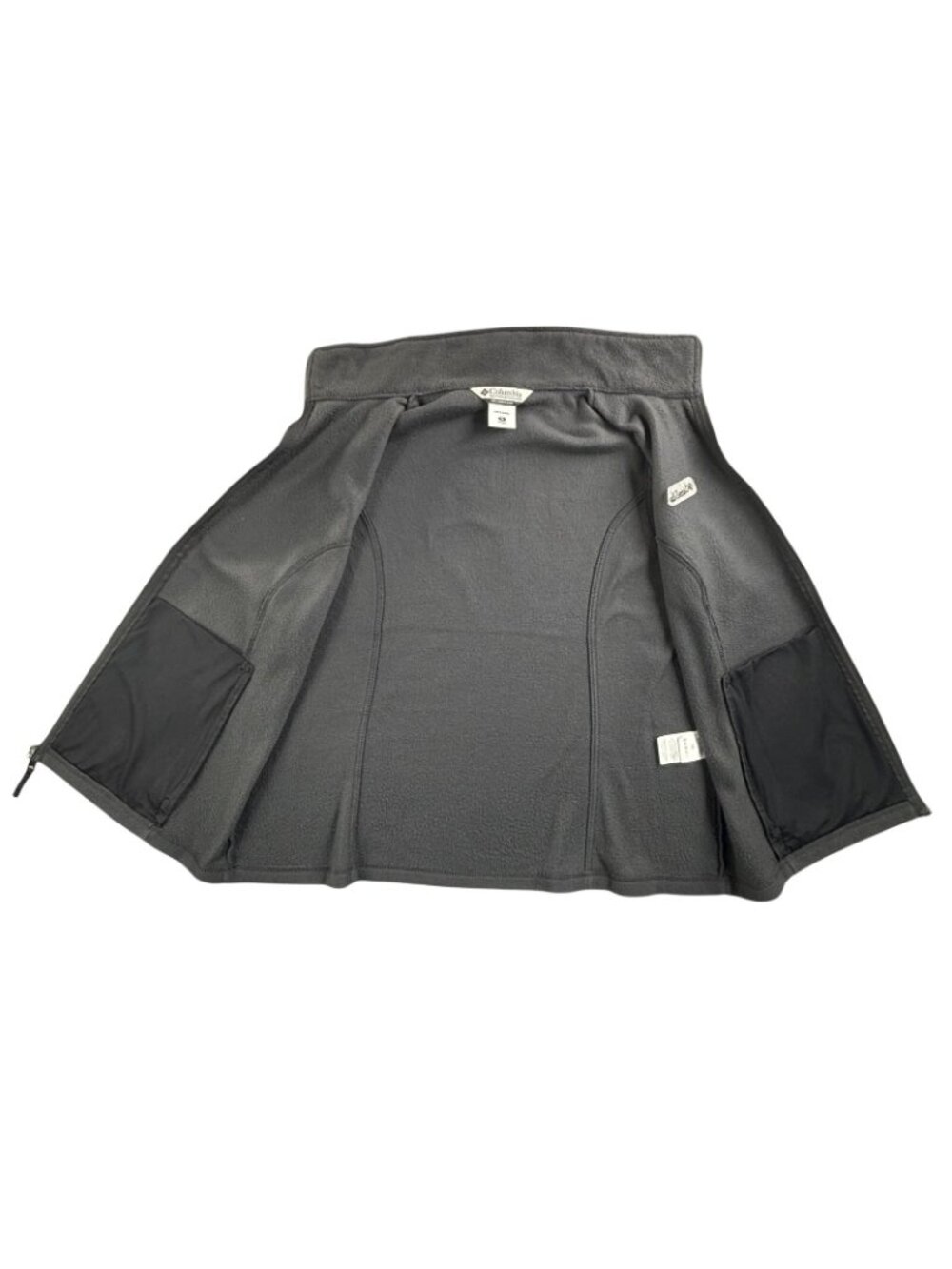 Columbia Vest Womens 1X Gray Fleece Full Zip Lightweight Pockets Outdoor Hiking - Picture 4 of 11